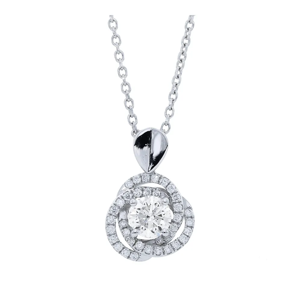 【Vividventure 亞帝芬奇】GIA 50分 FSI2 3VG 八心八箭 天然鑽石 真鑽 項鍊 環繞(14K金台+14K金鍊)