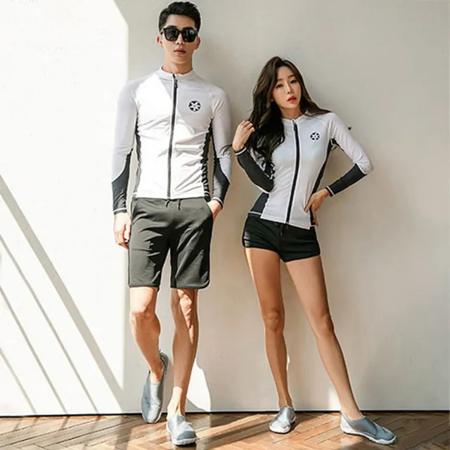 【巴黎精品】現貨限搶 潛水服套裝防曬衣衝浪服情侶款泳裝泳衣泳褲(高彈舒適透氣男女運動服上衣褲f1aa8)