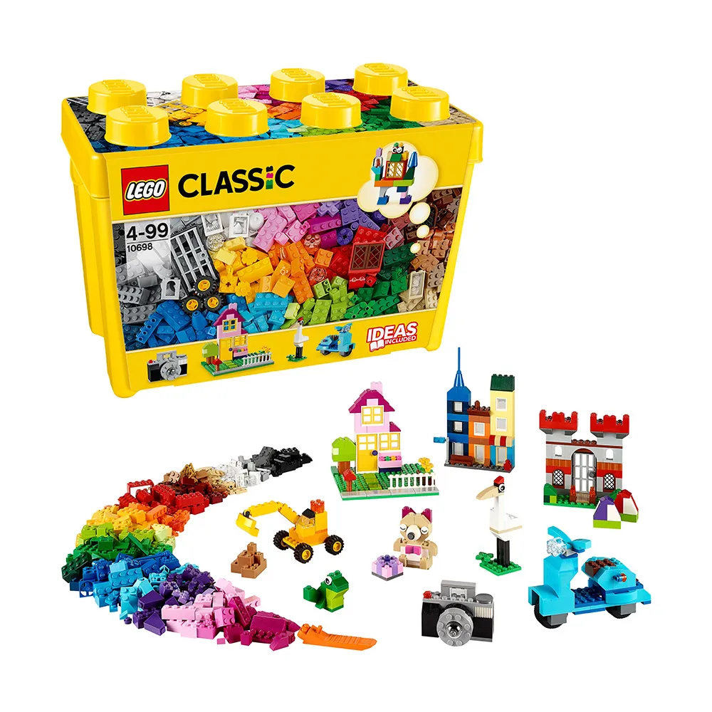 LEGO 樂高】經典系列10698 樂高大型創意拼砌盒桶(積木玩具禮物) - momo