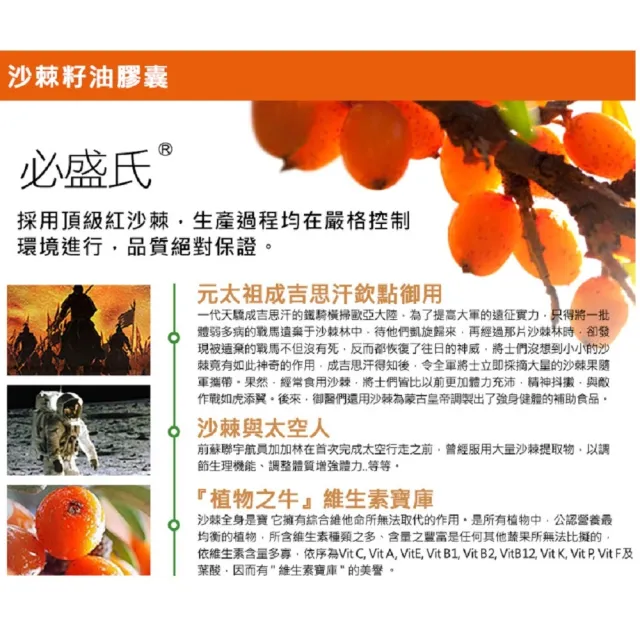 【草本之家】俄羅斯沙棘籽油軟膠囊1入組30粒/入