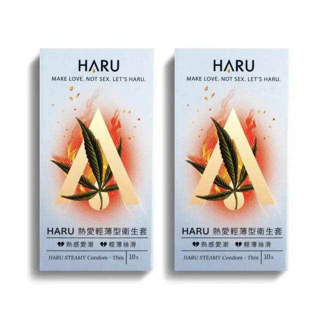【HARU 含春】STEAMY 熱愛輕薄型20入 熱感保險套 大麻保險套