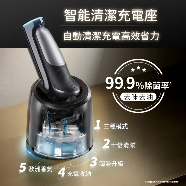 【BRAUN 百靈】7系PRO 暢型貼面電動刮鬍刀/電鬍刀-附鬢角刀 清潔座 德國製造(73-N85010cc)