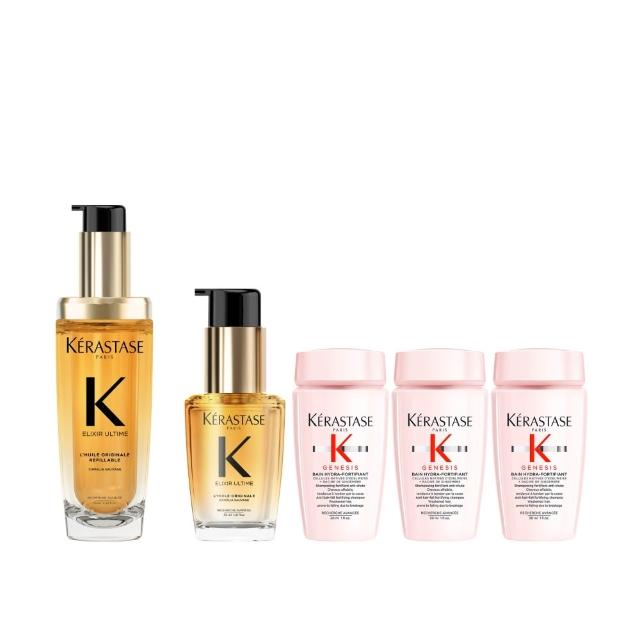 【KERASTASE 巴黎卡詩】金緻柔馭山茶花鎏光露75ml(升級版奢光小金油/護髮油/髮油)