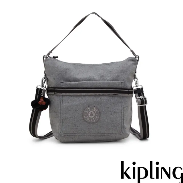 【KIPLING】(網路獨家款)石墨灰手提斜背兩用包-LEAR 女包