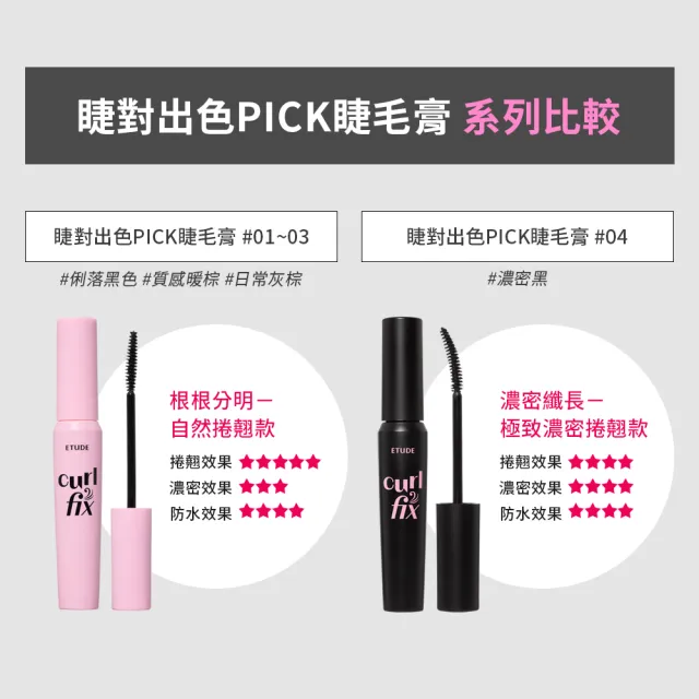 【ETUDE】官方直營 睫對出色終極PICK睫毛膏 (纖長持久)