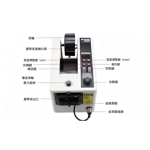 【諾必行】M1000全自動感應膠帶切割機 膠紙小型切割器 膠紙機（循環切割 智能計數 寬度調節）