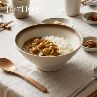 【Just Home】日式漸層陶瓷8吋麵碗850ml-三件組(可微波 湯碗 碗 麵碗 拉麵碗 碗公 泡麵碗)