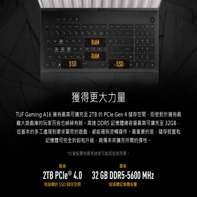 【ASUS 華碩】16G組★16吋GeForce RTX 5060 R7電競筆電(FA608UMI-0091A260H/R7-260/16G/512GB/W11)