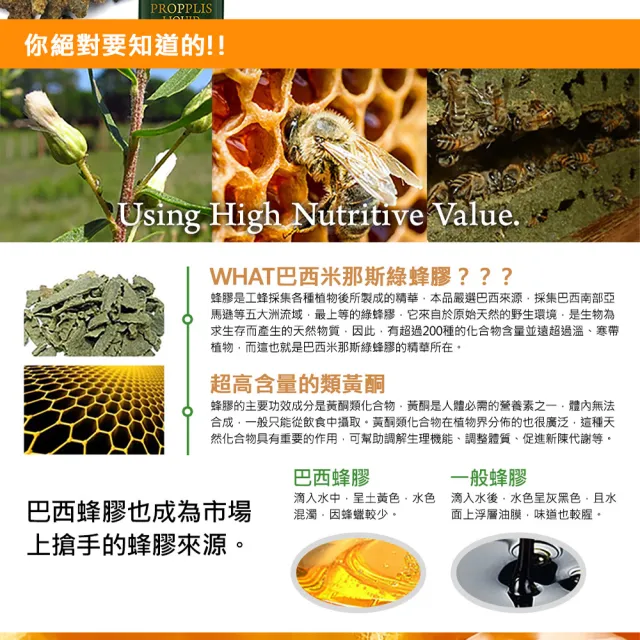 【草本之家】巴西米那斯綠蜂膠6入組(30ml/瓶)(液態食品)