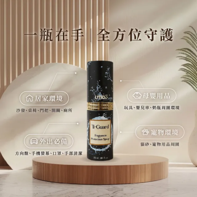 【UTIDO 有鈦鍍】TI-GUARD 香氛奈米防護液35ml 木謐 Silent Woods (木質調 長效抗菌 防疫 除臭)