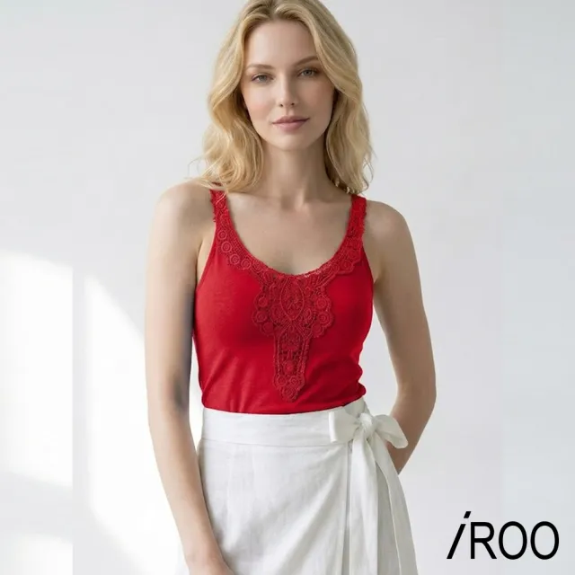 【iROO】性感優雅蕾絲美背背心