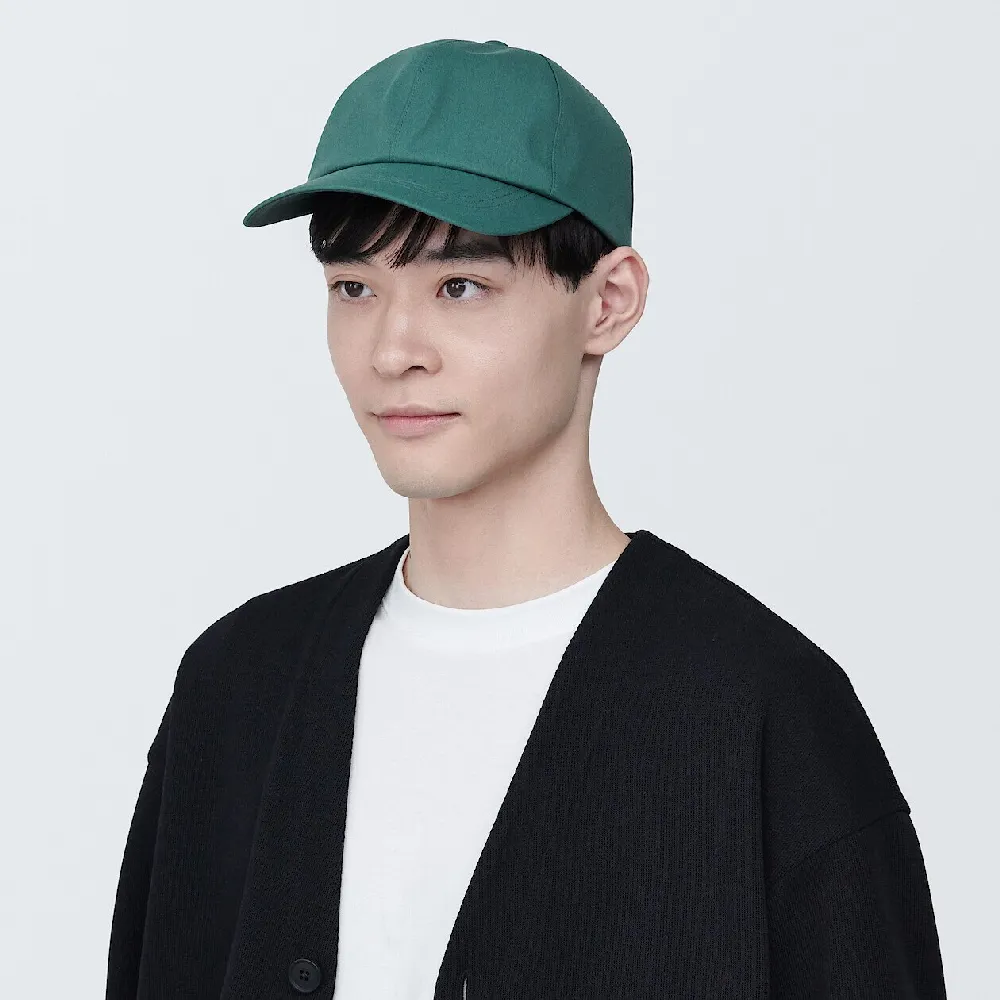 【MUJI 無印良品】撥水加工附防水膠條棒球帽(深綠55-59cm)