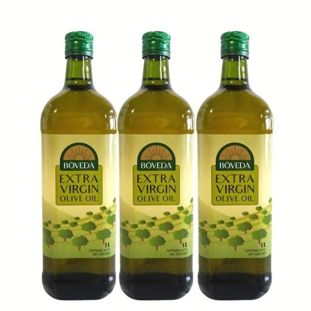 【慕雅利華】BOVEDA柏菲答特級初榨冷壓橄欖油1000ml X 3瓶(可生飲/酸價0.29%/無彈跳油嘴/效期2026-290311)