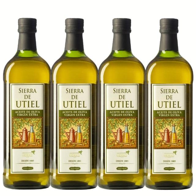 【HERAS 赫納斯】梧堤耶特級初榨冷壓橄欖油1000ml X 4瓶(可生飲/出廠酸價≦0.2%/效期2026-280303)