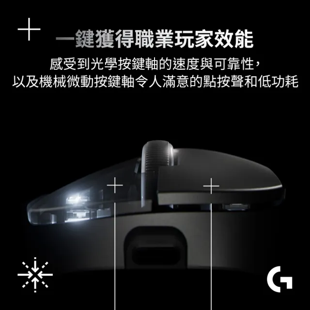 【Logitech G】PRO X SUPERLIGHT 2 DEX無線輕量化電競滑鼠(桃紅)
