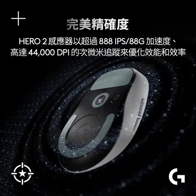 【Logitech G】PRO X SUPERLIGHT 2 DEX無線輕量化電競滑鼠