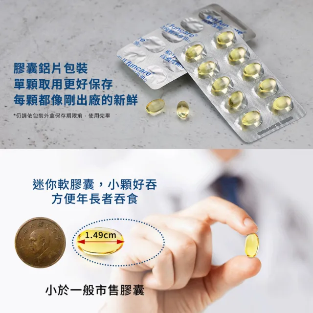 【funcare 船井生醫】97% Omega-3 日本進口rTG高濃度純淨魚油2入組_60顆/盒(國民碩士阿嬤_張琴愛用推薦)