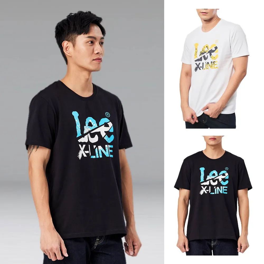 【Lee】出清品-男裝 短袖T恤 / 系列噴墨大LOGO 共2色 標準版型(LL220008K11 / LL220008K14)