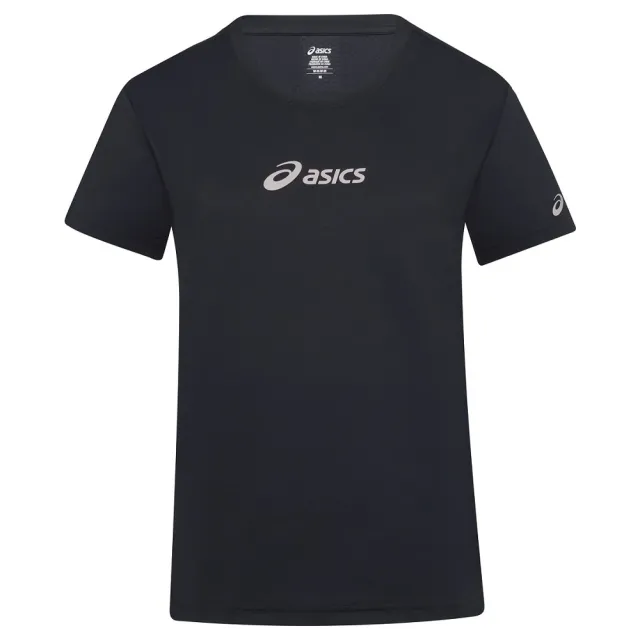 【asics 亞瑟士】短袖上衣 女 訓練 慢跑 黑 2032D690-001