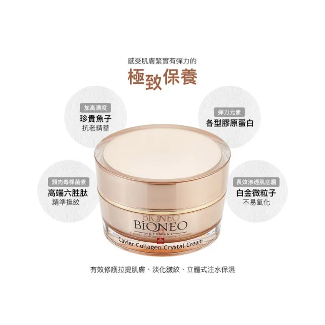 【Bioneo 德國百妮】白金胜肽保濕凝霜50ml+神經醯胺乾燥修護 40ml