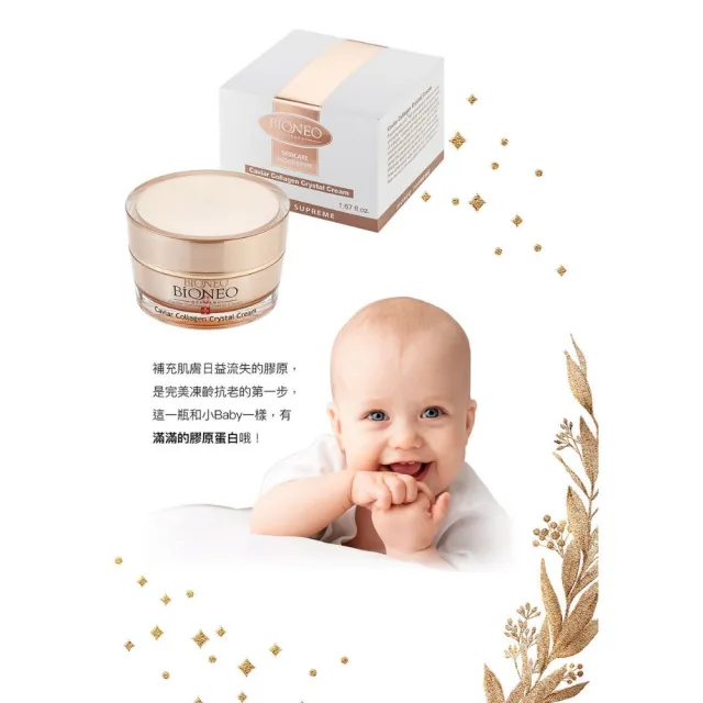 【Bioneo 德國百妮】白金胜肽保濕凝霜50ml+神經醯胺乾燥修護 40ml