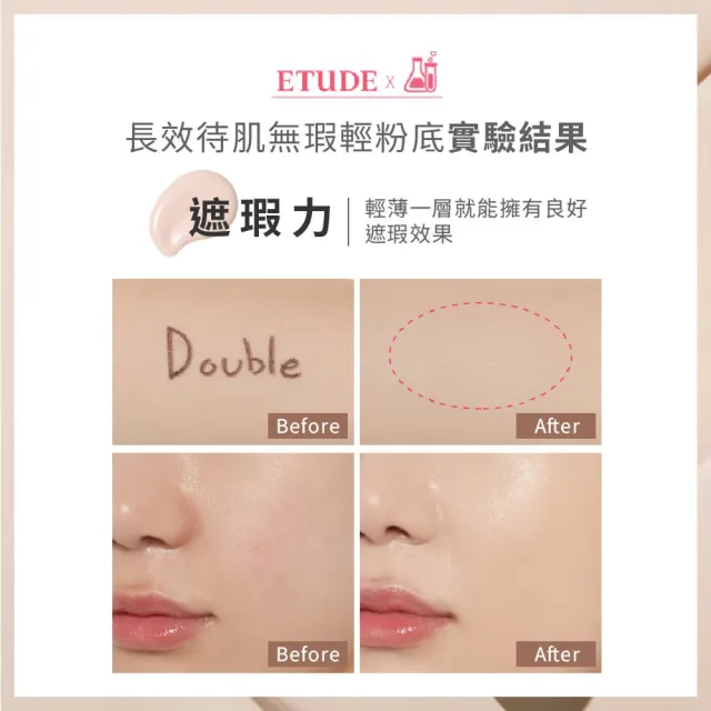 【ETUDE】官方直營 長效待肌無瑕輕粉底 30g
