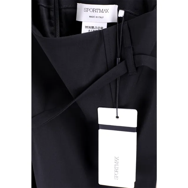 【MaxMara】SPORTMAX SPXTACITO 100%純羊毛附腰帶開岔鉛筆裙 長裙 義大利精品時裝