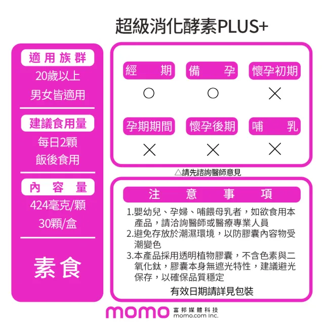 【荃贏全美】超級消化酵素PLUS+(30顆/盒)