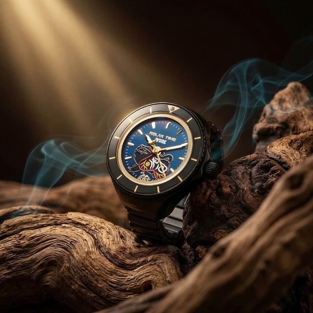 【Relax Time】武德宮黑虎大將軍聖誕聯名系列 黑戒指錶 (RT-W-02)