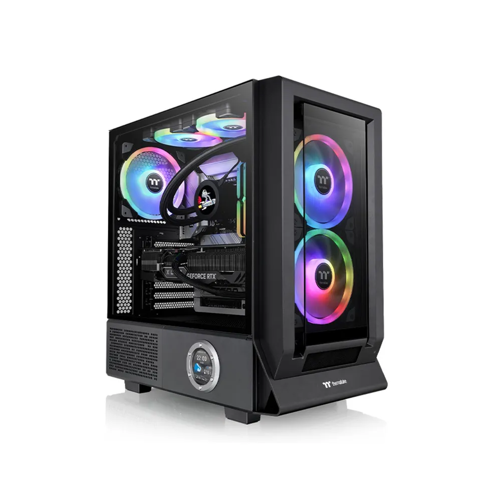 【Thermaltake 曜越】勁透 Ceres 350 MX中直立式機殼 ATX 內附三顆風扇 雙面版(CA-1Z3-00MXWN-00)