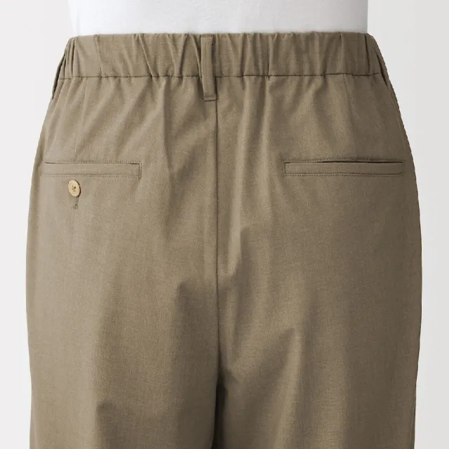 【MUJI 無印良品】男速乾打褶寬版褲(墨灰/黑色/米色/摩卡棕)