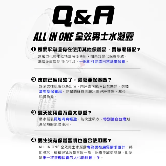 【Swissvita 薇佳】ALL IN ONE 全效男士水凝露50ml