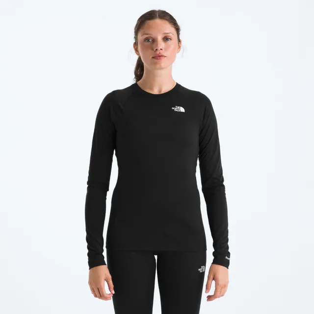 【The North Face】北臉 長袖上衣 女 吸濕排汗 TNF X SW W MERINO BLEND 150 L/S CREW 黑 NF0A8J2ZJK3