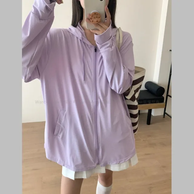 【Want-Meow】100公斤可穿/大胸可布料涼感有透氣孔手背可以遮遮陽外套(大碼上衣/大碼/大尺碼/外套)