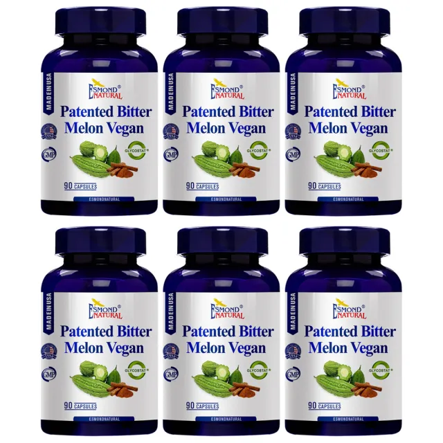 【Esmond Natural 愛司盟】專利山苦瓜草本膠囊6瓶-純素 (90顆/瓶)