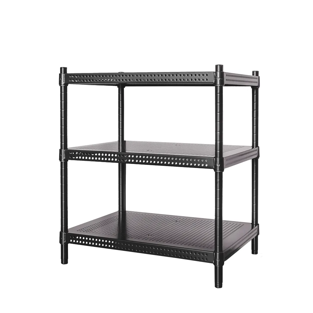 【dayneeds 日需百備】極致美學 45x45x60公分烤漆三層架(沖孔鐵架/收納層架/展示架/層架/鐵架)