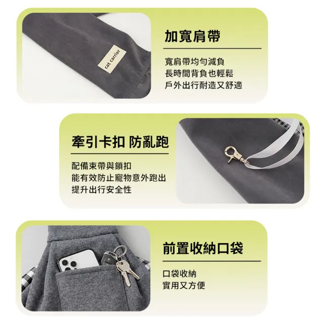 【YIGNW】寵物外出斜挎背包 寵物單肩包 外出背包 大容量透氣貓包 貓咪外出包 狗狗背包 寵物用品