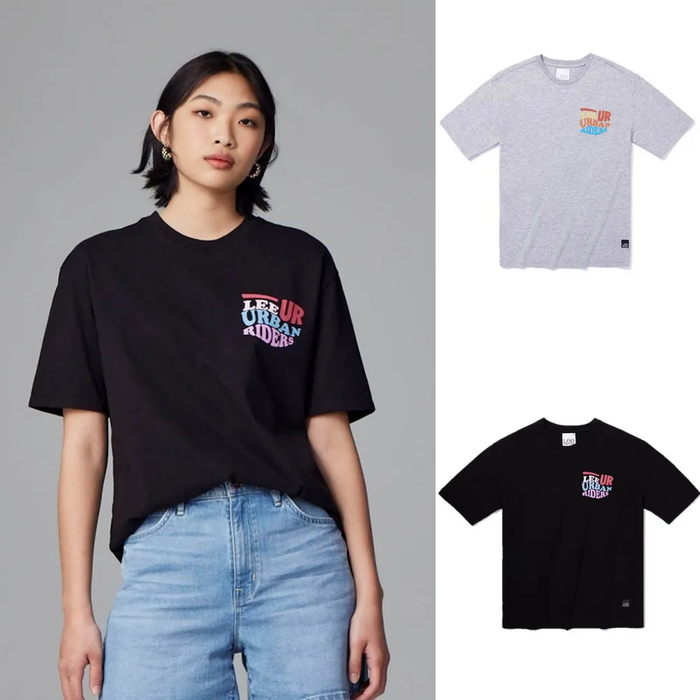 【Lee】出清品-女裝 短袖T恤 / 左胸藝術字體 共2色 季節性版型(LB302060848 / LB302060K11)
