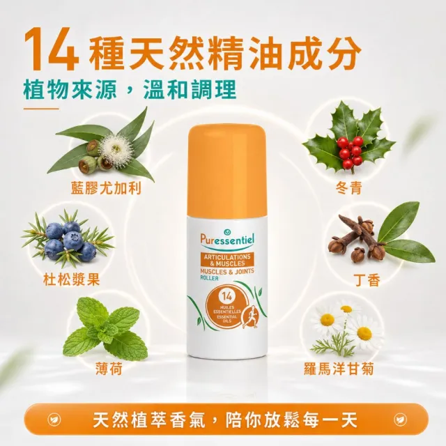 【Puressentiel 璞萃】E°14 日常養護 運動舒緩調理滾珠 75ml(HEBBD)