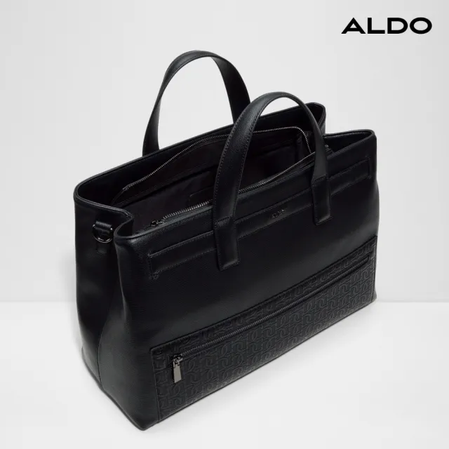 【ALDO】GRYPHO-質感紋理商務公事包(黑色)