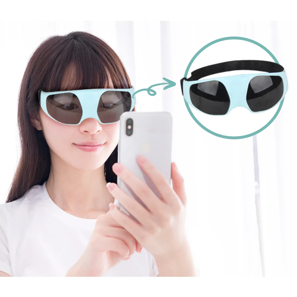 【Beroso 倍麗森】智能定時九段震動按摩舒壓眼罩A00017(按摩眼罩 震動眼罩 眼部按摩器)