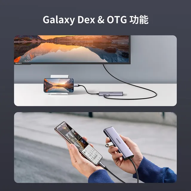 【綠聯】七合一多功能USB-C集線器(4K/USB3.0/HDMI/LAN/SD/PD 100W/臺灣創惟晶片)