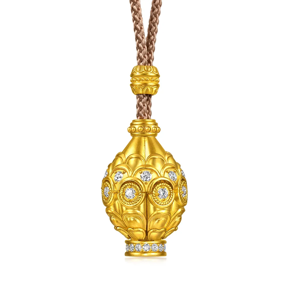 【點睛品】花開見佛 鑽石黃金項鍊(4月新品)