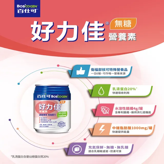 【Boscogen 百仕可】好力佳營養素 230ml*24入 x2箱(調整體質 增強體力 / 口飲 管灌適用)