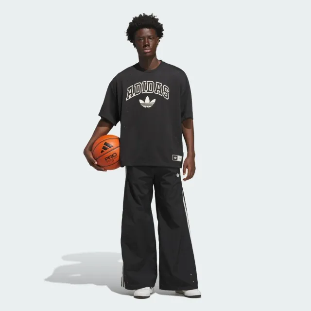 【adidas 愛迪達】短袖上衣 男 女 中性 寬鬆版型 三葉草 亞規 SS JERSEY 黑 KG9171