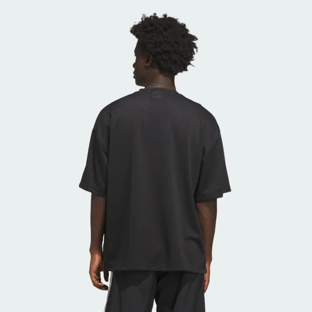 【adidas 愛迪達】短袖上衣 男 女 中性 寬鬆版型 三葉草 亞規 SS JERSEY 黑 KG9171