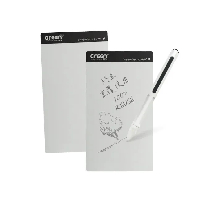 【Green Board 】7.2吋磁性電紙板 MT7標準書寫組 - 黑色(0.5mm超薄軟性電子紙 局部清除手寫板)