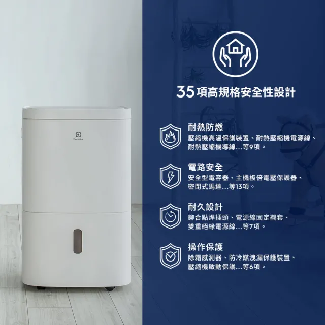 【Electrolux 伊萊克斯】雙11限定 2026年新一級能效 10L 極適家居300 清淨除濕機-晨曦白(ED1031WD)