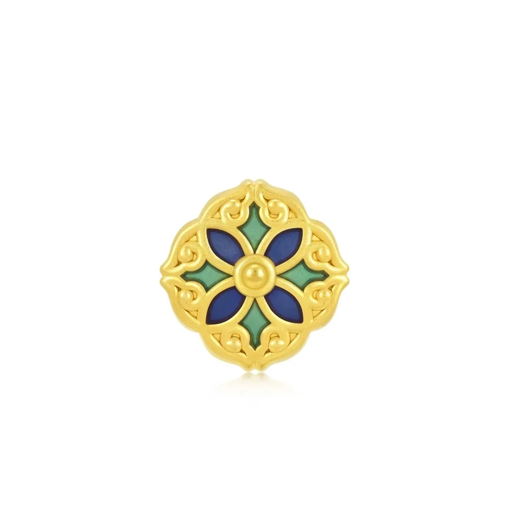 【點睛品】Charme Mini 四方雲紋 黃金串珠