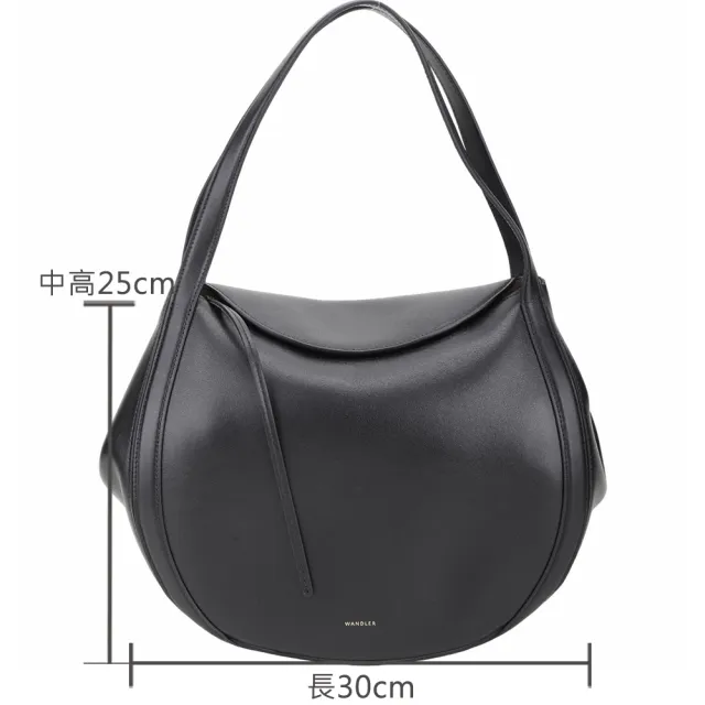 【Wandler】Lin Bag 小牛皮手提 肩背包(黑色)(義大利皮革 小眾精品)